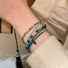 Pulsera de Cuentas Bohemiana de Múltiples Capas para Mujer, Pulsera Étnica Estilo Chino Nuevo Retro, Exquisita Pulsera de Múltiples Círculos