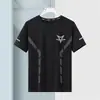 Camiseta de verano de secado rápido para hombre, de manga corta, corte holgado, fresca y transpirable, adecuada para fitness y running, talla grande, elástica, camiseta deportiva de secado rápido