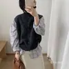 Chaleco Tejido Minimalista de Cuello Alto, Cárdigan sin Mangas de Felpa Suave, Top Versátil para Superponer para Mujeres en Otoño