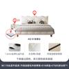 Tongyute 2026 Estilo Francés Color Crema Lujo Ligero Moderno Forma de Ola Doble Recámara Principal Cama de Boda Grande de Gama Alta Cama de Cuero