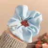 Goma para el pelo vintage francesa para mujer, scrunchie satinado de alta gama estilo coreano, versátil, accesorio para el pelo estilo bosque, gran adorno para el pelo