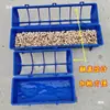 Comedero para pollos anti-derrames cría de pollos alimentación rectangular agua y alimento integrados caja de comida comedero para palomas suministros para palomas herramientas comedero