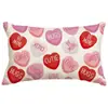 Fundas de Almohada Personalizadas para el Día de San Valentín Transfronterizas, Decoración de Atmósfera Festiva, Fundas de Cojín para Sofá del Hogar, Fundas de Cojín en Forma de Corazón para Dormitorio