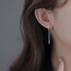 Selección de Arte Europea y Americana Lujo Ligero Personalizado Conjunto de Diamantes Pendientes Inteligentes de Serpiente Cadena Larga Transfronteriza Pendientes Pequeños de Serpiente Colgantes Traseros