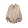 Nuevo Suéter Casual para Hombre Otoño/Invierno 2026, Estilo Old Money, Cuello Henley, Suéter de Punto Falso Dos Piezas, Top para Hombre