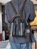 Mochila de Lona Transfronteriza Bolso de Mujer Nuevo Estilo Coreano Bordado Moda Bolso de Mano con Diamantes Calientes Tres Usos Hombro Único Diagonal Multiusos