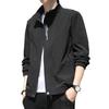 Chaquetas Nuevas 2024 para Hombre Primavera y Otoño Chaquetas de Moda para Hombre Ropa de Trabajo Holgada para Jóvenes y Hombres de Mediana Edad Hombres de Moda con Cuello Mao