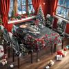 Temu Nuevo Mantel Navideño Estampado Digital Decoración de Mesa Festiva Europea y Americana Mantel Navideño de Seda de Leche y Funda para Silla
