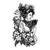 Abanico Plegable Diosa Gama Alta Impermeable Hierbas Flor Artificial Tatuaje de Brazo Tatuaje de Brazo Masculino Pegatina de Tatuaje Duradero Jugo Femenino