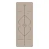 Alfombrilla de Yoga Antideslizante Absorbente de Sudor de Caucho Natural PU de Segunda Generación Mejorada, Alfombrilla Deportiva de Fitness, Procesamiento de Letras