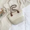 2026 Verão Casual Férias Praia Estilo Pastoral Ombro Único Grande Capacidade Versátil Simples Palha Moda Bolsa Tote