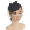Europeo y Americano Nuevo Accesorios para el Cabello de Perlas Lazo Tiara Sombrerito Sombrerito de Copa Retro Velo Sombrerito de Copa Horquilla Estilo de Venta Caliente Transfronterizo