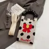 Monedero para Fiesta Estudiantil, Bolso para Teléfono Móvil de Compras, Bolso de Hombro Pequeño Tejido, Bolso de Mano Lindo Versátil, Bolso Cruzado Mini para Mujer