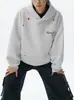Sudadera con Capucha Bordada Estilo Retro Americano para Hombre 2026 Otoño/Invierno Nuevo Estilo Perezoso Nicho Versátil Casual Superior Hombre