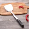 Utensilios de Cocina de Acero Inoxidable Perla Negra Seleccionados Cuidadosamente con Mangos de ABS para Cocinar, Saltear, Servir Sopa, Espátula, Cuchara para Sopa, Sartén Antiadherente, Engrosada