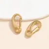Fecho de mola em S de liga, disponível em dourado e prateado, para acessórios de malas, chaveiros e joias DIY