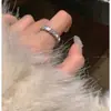 Anillo con forma de serpiente ~ Zirconio súper hada brillante Lujo accesible Diseño nicho Anillo para el dedo índice Anillo abierto ajustable