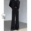 Calça de Terno Masculina Versátil e Moderna para Outono com Caimento Moda Casual Americana Temperamento Não Amassa Toque de Luxo Calça Longa Micro Flare