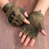 Luvas Táticas Meio Dedo para Uso Externo, Esportes de Ciclismo para Homens e Mulheres, Antiderrapantes, Fitness, Montanhismo, Treinamento, Campo de Batalha, Luvas Estilo Militar