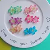 Sellos de Flor de Cinco Pétalos Puntiagudos de Color Transparente Sniffed Pasador Cordón para el Cabello Parche para Funda de Teléfono de Resina Accesorios para Joyería DIY