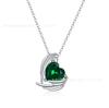 Collar de Piedra Natal Geométrica en Forma de Corazón Europeo y Americano de Venta Caliente Transfronteriza Joyería Cadena para Clavícula para Mujer Regalo Fabricante Venta al por Mayor Joyería de Plata