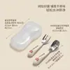 Cuchara infantil de titanio puro, cuchara especial para comida de bebé, juego portátil de utensilios para comer para bebés, cuchara redondeada para entrenamiento de autoalimentación