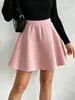 2026 Moda versátil de línea A para mujer, falda midi de color liso, tienda independiente de Amazon transfronteriza europea y americana
