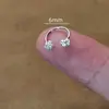 Super Brilhantes Parafuso de Osso da Orelha Torção Fivela Agulha Fina Ponta Dupla Sem Sono Brincos Únicos Personalizados Ins