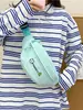 Nova Bolsa de Ciclismo, Bolsa de Ombro Esportiva Feminina, Popular Bolsa de Cintura com Bordado de Gato de Grande Capacidade, Mochila Casual para Celular, Bolsa de Peito