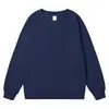 Sudadera de forro polar compuesto de color liso para primavera y otoño, con hombros caídos, para padres e hijos, cuello redondo, con logo personalizado, top casual disponible para imprimir