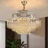 Lujoso y elegante candelabro de cristal galvanizado de hierro forjado para sala de estar, villa, luz principal de lujo ligero para vestíbulo, hotel, estudio, habitación privada, comedor