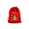 Bolsa de Dulces Navideños al Contado Transfronterizo Bolsa de Regalo de Galletas de Chocolate Bolsa de Terciopelo Rojo Bolsa de Dibujos Animados de Papá Noel