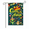Bandera Fronteriza del 5 de Mayo Día de Muertos México Bandera de Jardín Decoración de Patio Bandera Bolsa de Bambú Versátil