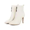 Botines de punta de comercio exterior con cremallera frontal, nueva colección otoño/invierno 2026, tacón fino, botines bajos para mujer, disponibles en AliExpress