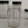 Atacado Garrafa Redonda de Geleia com Tampa Alta Garrafa de Mel 280ml380ml Garrafa de Vidro Transparente Grau Alimentício Tampa Alta Garrafa para Picles