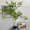 Folhas de samambaia artificiais e plantas verdes para decoração, acessórios para cena de casamento, plantas artificiais para decoração de interiores