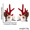 Suministros de Decoración Navideña Pasador de Astas Ambiente de Fiesta Navideña Accesorios para Fotos Lazos Rojos y Verdes Astas Marrones Accesorios para el Cabello para Vestir