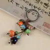Pingente de Corrente de Celular de Cerâmica Artesanal Jingdezhen Chaveiro de Casal Cachorrinho Desenho Animado Tigre Morango Pingente para Bolsa