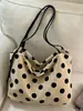 Bolsa de lunares Shuai Mi Home para mujer, gran capacidad, nuevo estilo de verano 2026, bolso de hombro cruzado casual simple, bolso de trabajo