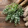 Artesanías Seis Capas Eucalipto Tallos Cortos Manojos Fabricante Flores Artificiales Flores Falsas Plantas Verdes Decoración al por Mayor Estilo Ins Transfronterizo