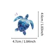 50 Pegatinas de Tortuga Marina Azul con Graffiti de Compra Directa Transfronteriza, Pequeñas Pegatinas de Tortuga Marina de Dibujos Animados Fáciles de Arrancar para Manualidades y Decoraciones Infantiles