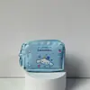 Chaveiro de Batom Fofo e Feminino de Alta Aparência Porta-Moedas Kuromi Cachorro Branco Grande Zíper Bolsa Portátil de PU