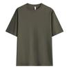 Camiseta de algodón pesado de 240 g de triple aguja, talla europea, doble hilo, hombro caído pequeño, corte holgado, cuello redondo, camiseta transfronteriza europea y americana, logotipo para hombre