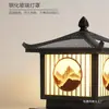 Luminária de Cabeça Solar para Coluna Exterior à Prova d'Água Pátio de Casa Portão Nova 2024 Luminária de Parede para Corrimão de Cerca Elétrica