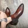 2026 Cruzamento de Fronteira Tamanho Grande 46 Botas de Cano Alto Martin Estilo Britânico Brogue Botas de Trabalho com Solas Grossas
