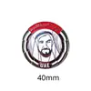 Modelo Quente Transfronteiriço Oriente Médio Emirados Árabes Unidos Retrato do Rei Senhor Esmalte Pintado Emblema Adesivo para Celular Pronto para Entrega