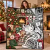 Manta de Franela Polar con Tema Navideño Impresión Digital Suministro Exclusivo Transfronterizo Dropshipping Cubierta de Sofá Manta Siesta de Oficina