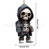 Novo Produto Transfronteiriço Crânio de Desenho Animado Acrílico Pingente de Carro Halloween Pingente de Árvore Halloween Decoração de Casa
