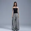 Pantalones Casuales Plisados de Pierna Ancha Color Naranja Infantil # Estilo Old Money para Mujer, Corte Holgado, Adelgazantes, Favorecedores, Modernos, Versátiles, Pantalones Largos hasta el Suelo.