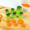 Fábrica PP mão aço inoxidável biscuit corte 12 peças conjunto cozinha corte flor ferramenta de modelagem de melão e legumes cortado cortador de flores